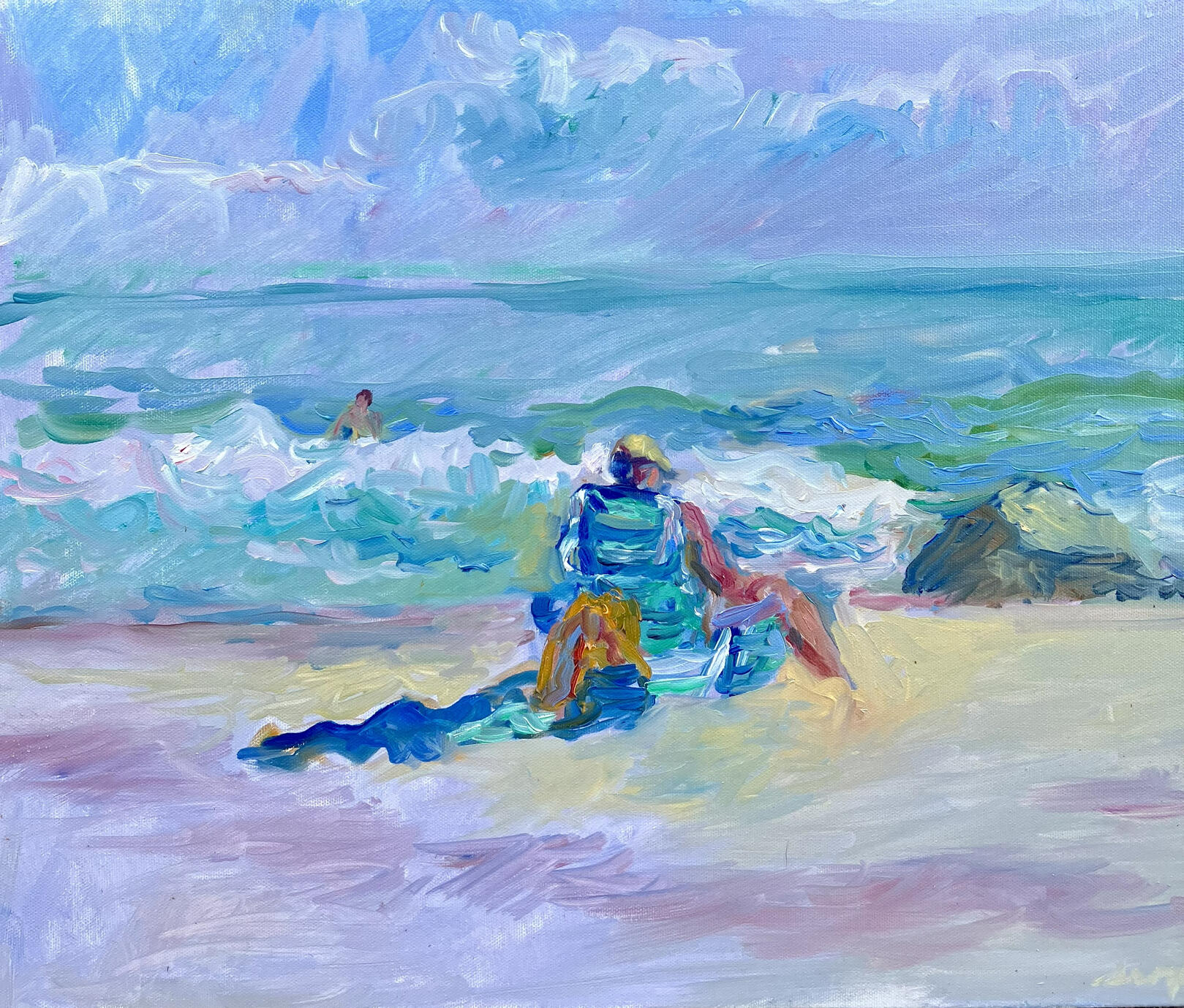 Loving the Ocean - 16 x 20 - $600